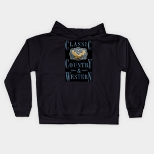 Golden Eagle - Classic Country and Western Belt Buckles Kids Hoodie
